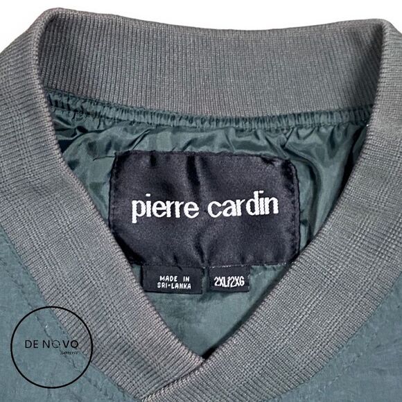 PIERRE CARDIN Men's Vintage Pullover Windbreaker Jacket Size 2XL Green - Picture 2 of 6